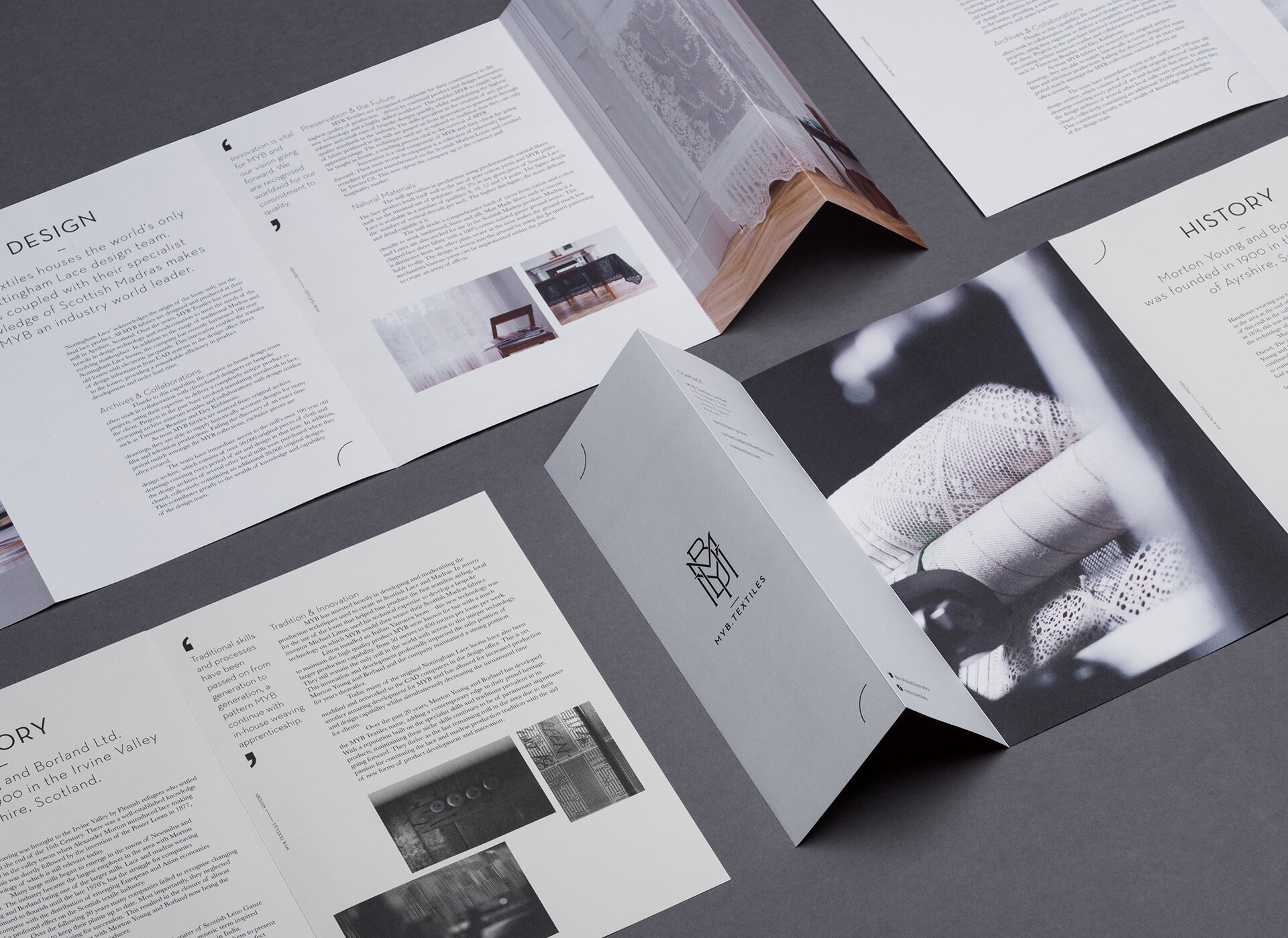 An arrangement of different MYB printed brochures.